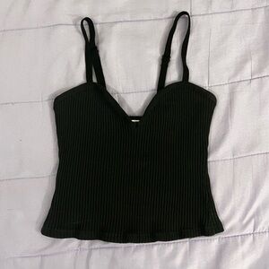 Zara black ribbed tank
